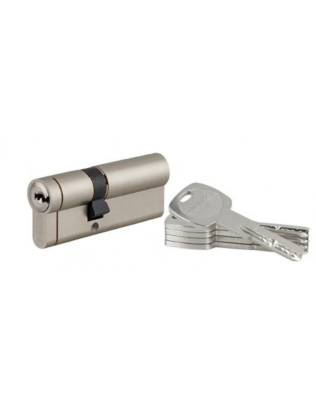 Cilindro europeo Transit 1 45 x 30 mm, nichelato, anti-snap sul lato 30 mm, 5 chiavi – THIRARD