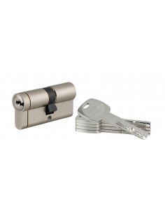 Cilindro europeo Transit 1 30 x 35 mm, nichelato, funzione emergenza, 5 chiavi – THIRARD