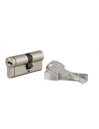 Cilindro europeo Transit 1 30 x 40 mm, nichelato, funzione emergenza, 5 chiavi – THIRARD
