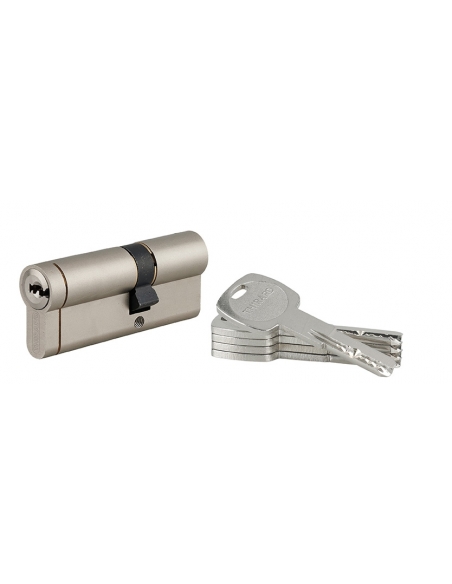Cilindro europeo Transit 1 30 x 50 mm, nichelato, funzione emergenza, 5 chiavi – THIRARD