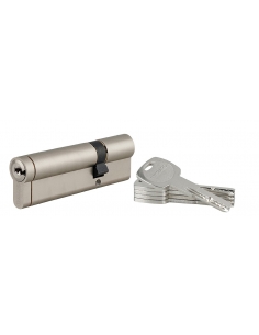 Cilindro europeo Transit 1 30 x 70 mm, nichelato, funzione emergenza, 5 chiavi – THIRARD