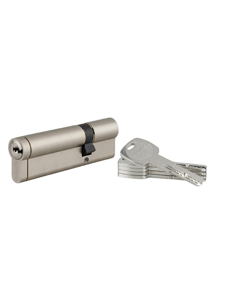 Cilindro europeo Transit 1 30 x 70 mm, nichelato, funzione emergenza, 5 chiavi – THIRARD