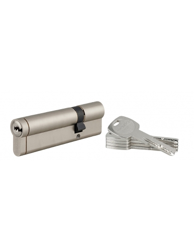Cilindro europeo Transit 1 30 x 80 mm, nichelato, funzione emergenza, 5 chiavi – THIRARD