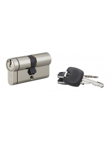 Cilindro europeo HG5+ 30 x 30 mm, nichelato, 3 chiavi – THIRARD
