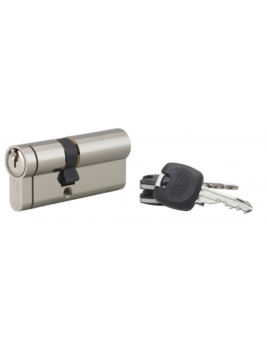 Cilindro europeo HG5+ 30 x 40 mm, nichelato, 3 chiavi – THIRARD