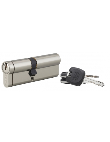Cilindro europeo HG5+ 40 x 40 mm, nichelato, 3 chiavi – THIRARD