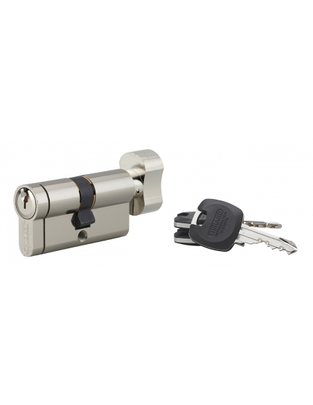 Cilindro europeo HG5+ con pomolo 30 x 30 mm, nichelato, 3 chiavi – THIRARD