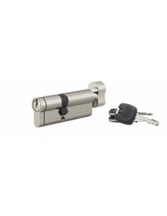 Cilindro europeo HG5+ con pomolo 45 x 35 mm, nichelato, 3 chiavi – THIRARD