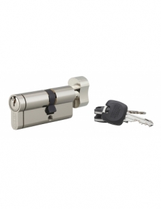 Cilindro europeo HG5+ con pomolo 30 x 40 mm, nichelato, 3 chiavi – THIRARD