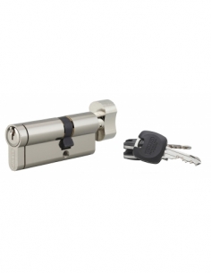 Cilindro europeo HG5+ con pomolo 30 x 45 mm, nichelato, 3 chiavi – THIRARD