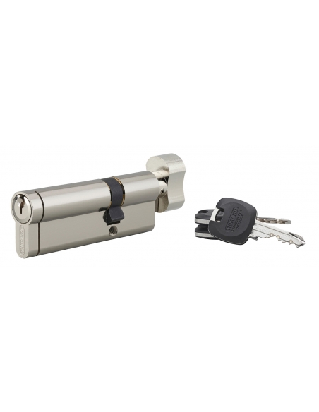Cilindro europeo HG5+ con pomolo 30 x 55 mm, nichelato, 3 chiavi – THIRARD