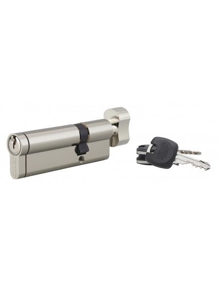 Cilindro europeo HG5+ con pomolo 30 x 60 mm, nichelato, 3 chiavi – THIRARD