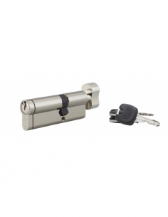 Cilindro europeo HG5+ con pomolo 35 x 50 mm, nichelato, 3 chiavi – THIRARD