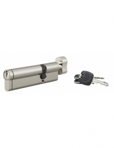 Cilindro europeo HG5+ con pomolo 35 x 70 mm, nichelato, 3 chiavi – THIRARD