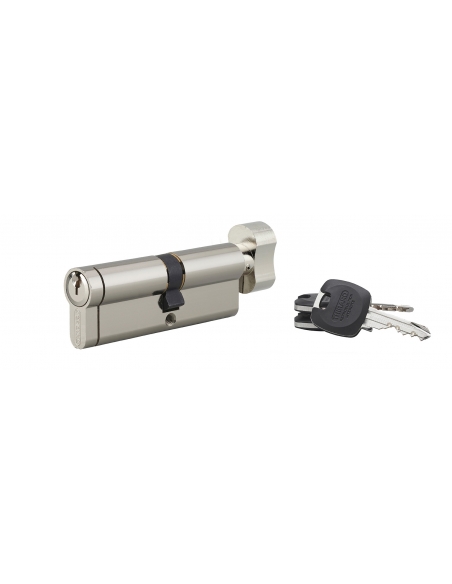 Cilindro europeo HG5+ con pomolo 40 x 45 mm, nichelato, 3 chiavi – THIRARD