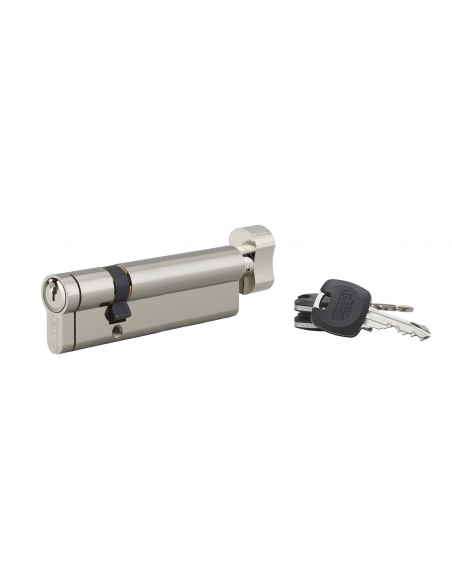 Cilindro europeo HG5+ con pomolo 70 x 30 mm, nichelato, 3 chiavi – THIRARD