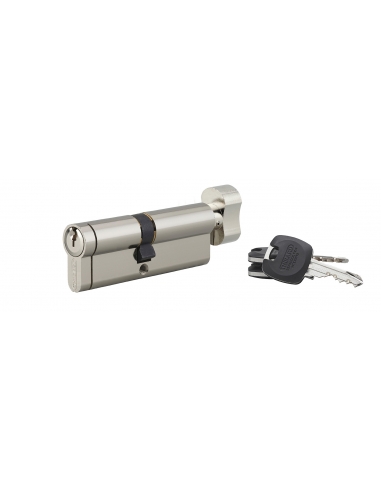 Cilindro europeo HG5+ con pomolo 45 x 40 mm, nichelato, 3 chiavi – THIRARD