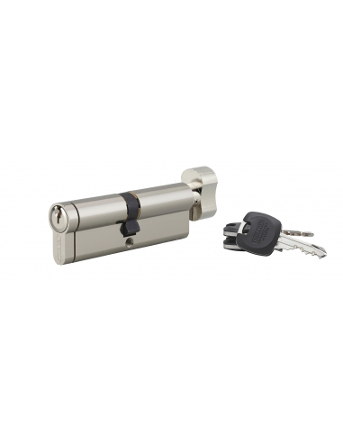Cilindro europeo HG5+ con pomolo 45 x 45 mm, nichelato, 3 chiavi – THIRARD