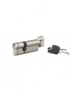 Cilindro europeo HG5+ con pomolo 50 x 30 mm, nichelato, 3 chiavi – THIRARD
