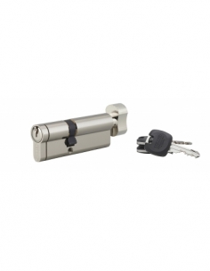 Cilindro europeo HG5+ con pomolo 50 x 35 mm, nichelato, 3 chiavi – THIRARD