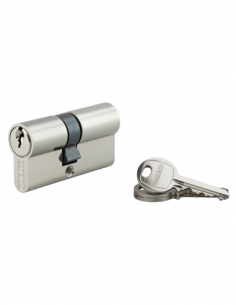 Cilindro europeo SA 28 x 33 mm, nichelato, anti-estrazione, 3 chiavi – THIRARD
