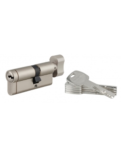Cilindro europeo Transit 1 con pomolo 30 x 40 mm, nichelato, 5 chiavi – THIRARD