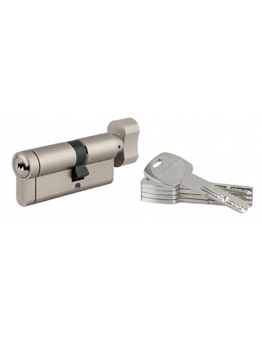 Cilindro europeo Transit 1 con pomolo 30 x 40 mm, nichelato, 5 chiavi – THIRARD