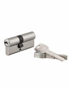 Cilindro europeo Trafic 6 30 x 40 mm, nichelato, anti-perforazione, anti-rottura, 5 chiavi – THIRARD