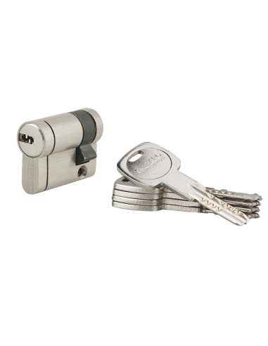 Semicilindro Trafic 12 30 x 10 mm, nichelato, anti-perforazione, anti-rottura, 5 chiavi – THIRARD