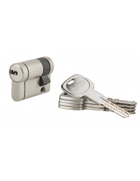 Semicilindro Trafic 12 30 x 10 mm, nichelato, anti-perforazione, anti-rottura, 5 chiavi – THIRARD