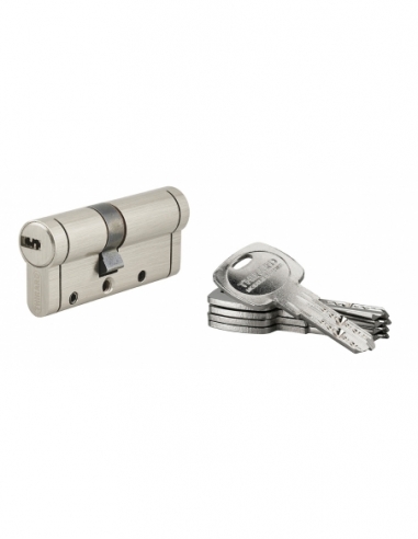 Cilindro europeo Trafic 12 30 x 40 mm, nichelato, anti-perforazione, anti-rottura, 5 chiavi – THIRARD