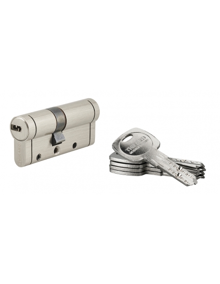 Cilindro europeo Trafic 12 30 x 40 mm, nichelato, anti-perforazione, anti-rottura, 5 chiavi – THIRARD