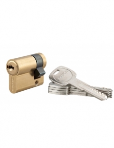 Semicilindro europeo TRAFIC 6 30 x 10 mm, ottone, anti-perforazione, anti-rottura, 5 chiavi piatte reversibili – THIRARD
