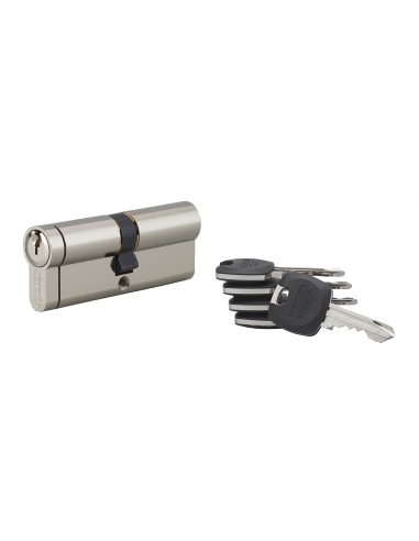 Cilindro europeo HG5+ 40 x 40 mm, nichelato, 5 chiavi – THIRARD