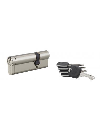 Cilindro europeo HG5+ 30 x 60 mm, nichelato, 5 chiavi – THIRARD