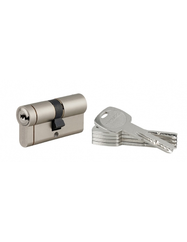 Cilindro europeo Transit 1 30 x 30 mm, nichelato, 6 perni, 5 chiavi – THIRARD