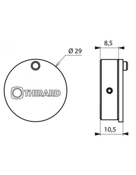 Copertura Otturatore per Cilindro europeo , Ø 29mm, ottone - THIRARD