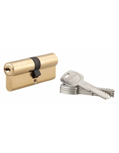 Cilindro europeo TRAFIC 6 40 x 40 mm, ottone, anti-perforazione, anti-rottura, 5 chiavi – THIRARD