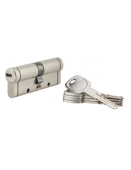 Cilindro europeo Trafic 12 40 x 40 mm, nichelato, anti-perforazione e anti-rottura, 5 chiavi – THIRARD