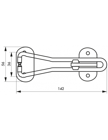 Apriporta di sicurezza per porta d'ingresso, fermo, 142mm, acciaio inossidabile satinato - THIRARD