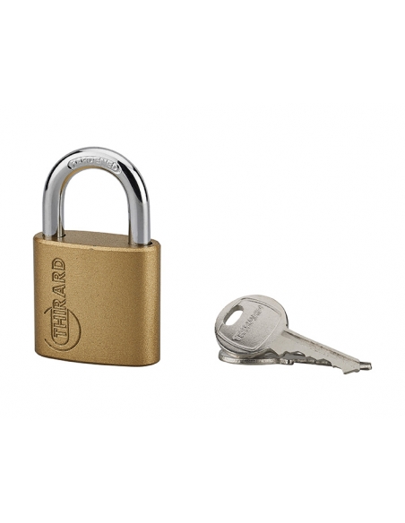 Lucchetto RUBY 38 mm in ottone con arco in acciaio, 3 chiavi – THIRARD