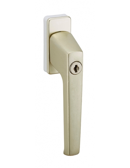 Maniglia a leva con chiave per finestra, quadro 7 mm, argento, 2 chiavi – THIRARD