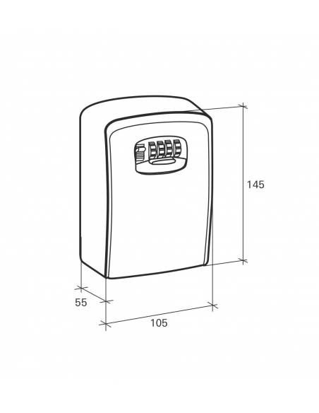 Cassetta portachiavi keybox a muro da esterno, combinazione a 4 cifre, per chiavi portone B&B - THIRARD