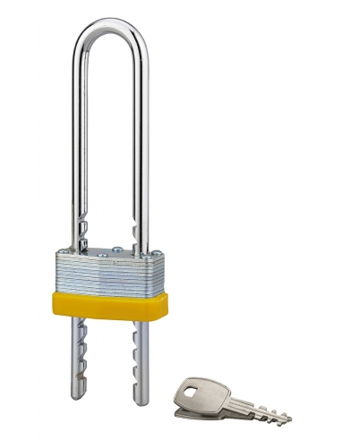 Lucchetto 40 mm con arco regolabile in acciaio laminato, 2 chiavi – THIRARD
