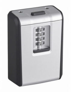 Cassetta portachiavi keybox a combinazione, 4 cifre, ansa in acciaio rimovibile, grigio/nero - THIRARD