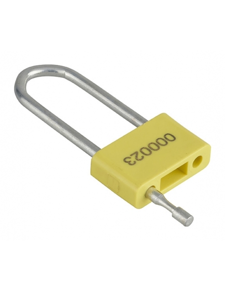 Sigillo a lucchetto, ansa acciaio, corpo ABS, colori assortiti, numerato, Lockout Tagout LOTO - THIRARD