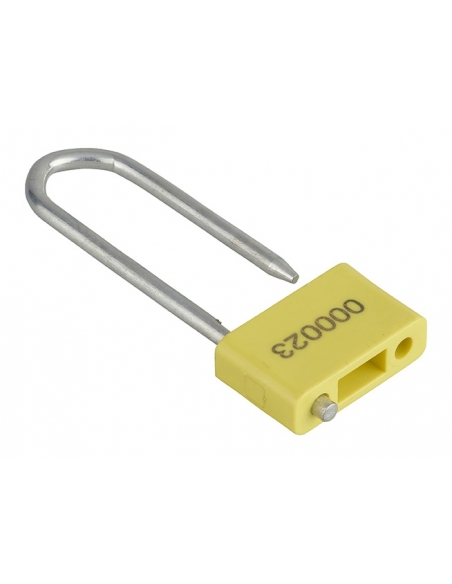 Sigillo a lucchetto, ansa acciaio, corpo ABS, colori assortiti, numerato, Lockout Tagout LOTO - THIRARD