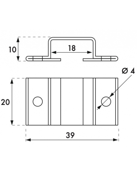 Piastra battente per chiavistello piatto, da avvitare Art.256 / 20Mm - THIRARD