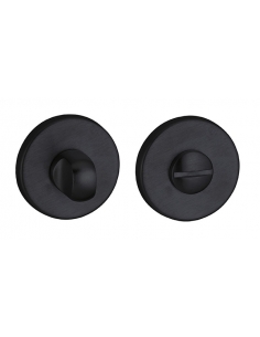Coppia di rosette tonde Ø 50 mm con chiusura WC, nero opaco – THIRARD