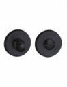 Coppia di rosette tonde Ø 50 mm con chiusura WC, nero opaco – THIRARD